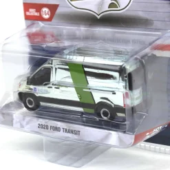 Silver Chrome Super Chase ~ 1/64 2020 Ford Transit LWB High Roof, US Customs & Border Patrol, Hot Pursuit Special Edition
