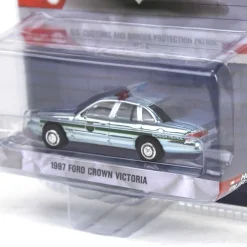 Silver Chrome Super Chase ~ 1/64 1997 Ford Crown Victoria, US Customs & Border Patrol, Hot Pursuit Special Edition