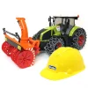 1/16th Claas Axion 950 Tractor w/ Snow Blower & Tire Chains & Hard Hat by Bruder