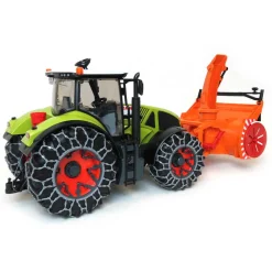 1/16th Claas Axion 950 Tractor w/ Snow Blower & Tire Chains & Hard Hat by Bruder