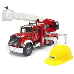 1/16th Mack Granite Fire Engine w/ Extendable Ladder & Hard Hat by Bruder