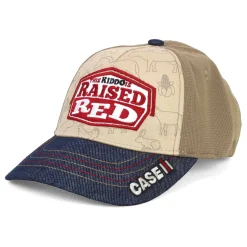 Toddler Case IH This Kiddo is Raised Red, Tan & Denim Hat