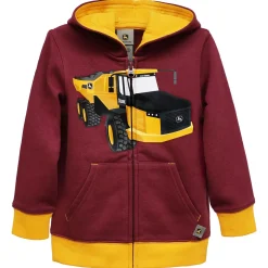 Toddler John Deere Construction Zip-Up Fleece Hooded Sweatshirt