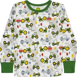 Toddler John Deere Farm Time White Long Sleeve Pajama Set