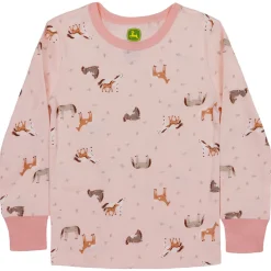 Toddler John Deere Horse Pasture Pink Long Sleeve Pajama Set
