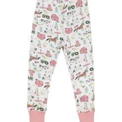 Toddler John Deere White & Pink Farm Elements Short Sleeve Pajama Set