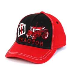 Toddler "IH is for Tractor" Red & Black Twill Cap