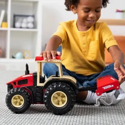 Tonka Steel Classics Retro Cab Tractor with Red Plow