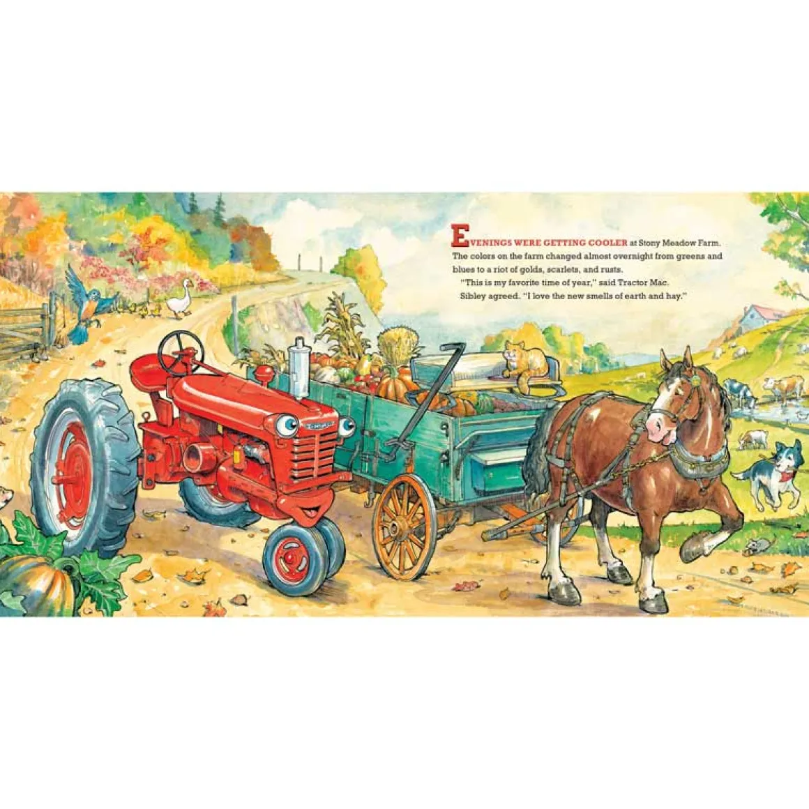 Tractor Mac "Autumn Is Here" Hardcover Book by Billy Steers