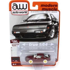 Ultra Red ~ 1/64 Auto World 1987 Mitsubishi Starion, Serbia Black
