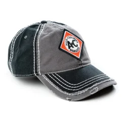 Vintage Allis Chalmers Logo Gray and Black Distressed Hat