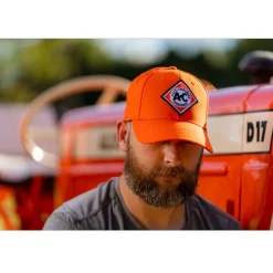 Vintage Allis Chalmers Logo Solid Orange Hat