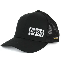 Vintage Case Logo Black Cap with Black Mesh Back