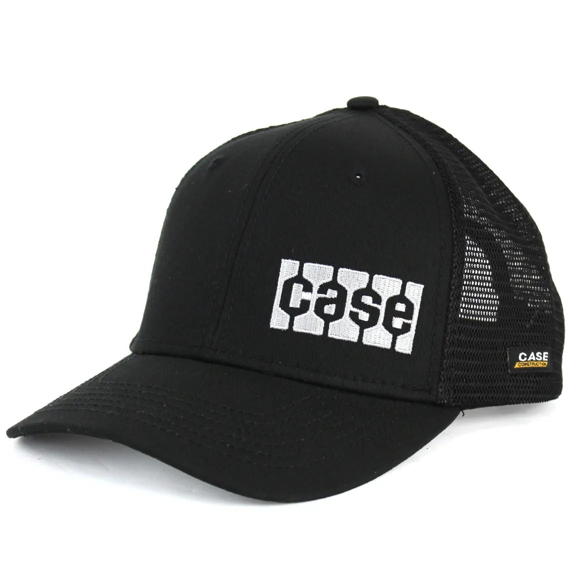 Vintage Case Logo Black Cap with Black Mesh Back