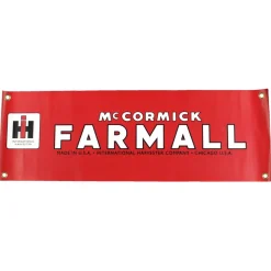 Vintage International Harvester McCormick Farmall Logo 30in x 10in Vinyl Banner
