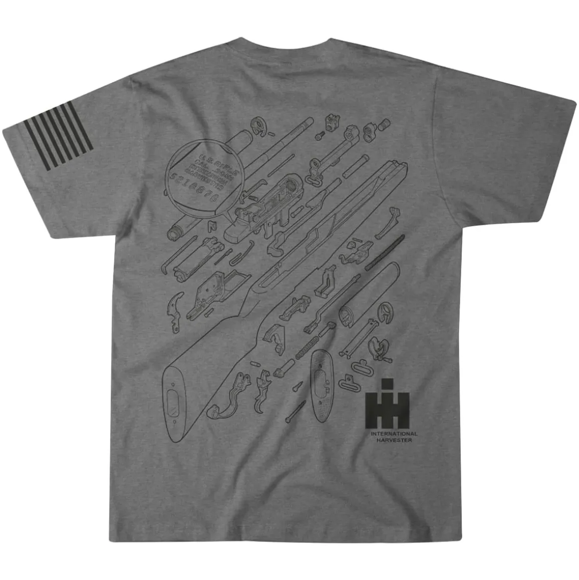 Vintage International Harvester Defense Division Exploded M1 Rifle Tee Shirt