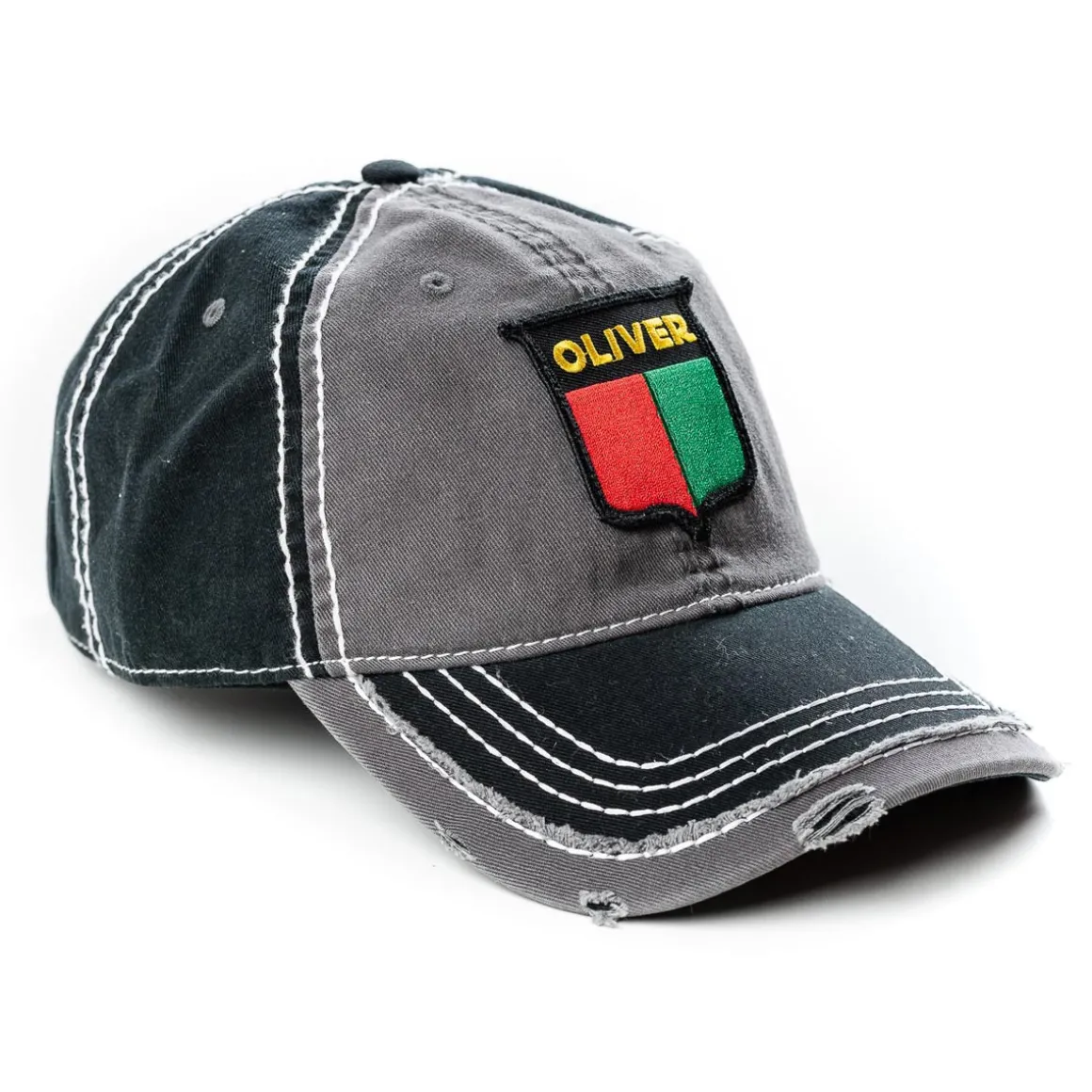 Vintage Oliver Logo Gray and Black Distressed Hat