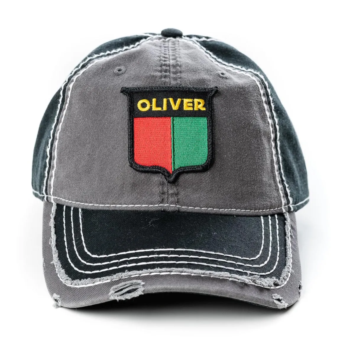 Vintage Oliver Logo Gray and Black Distressed Hat
