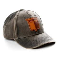 Vintage Oliver Oil Distressed Leather Emblem Hat