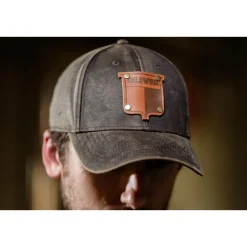 Vintage Oliver Oil Distressed Leather Emblem Hat