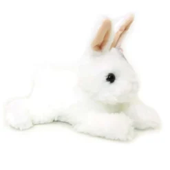 White Baby Bunny Mini Flopsie Plush Animal By Aurora