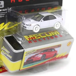 White Lightning Chase ~ 1/64 2006 Subaru Impreza WRX, White, Mecum Auctions, Johnny Lightning Collector Tin Series 15