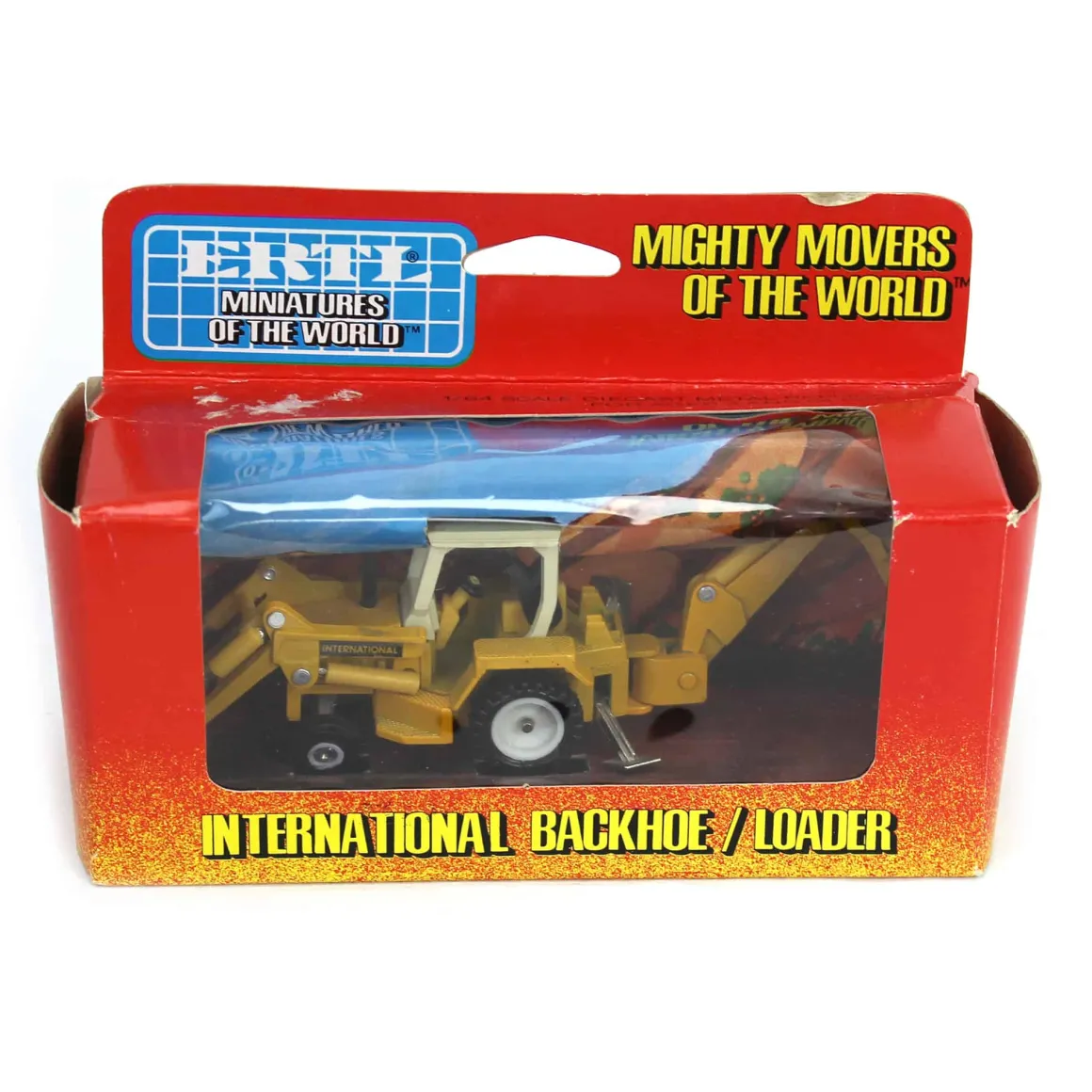 White Rim Edition ~ 1/64 International Backhoe Loader, ERTL Mighty Movers