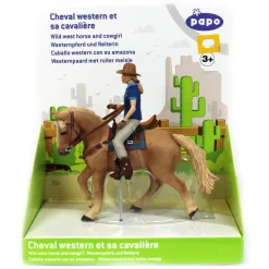 Wild West Horse and Cow Girl by Papo