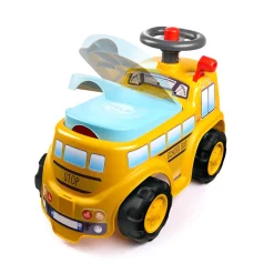 Yellow School Bus Ride-on and Push-along Toy Vehicle by Falk