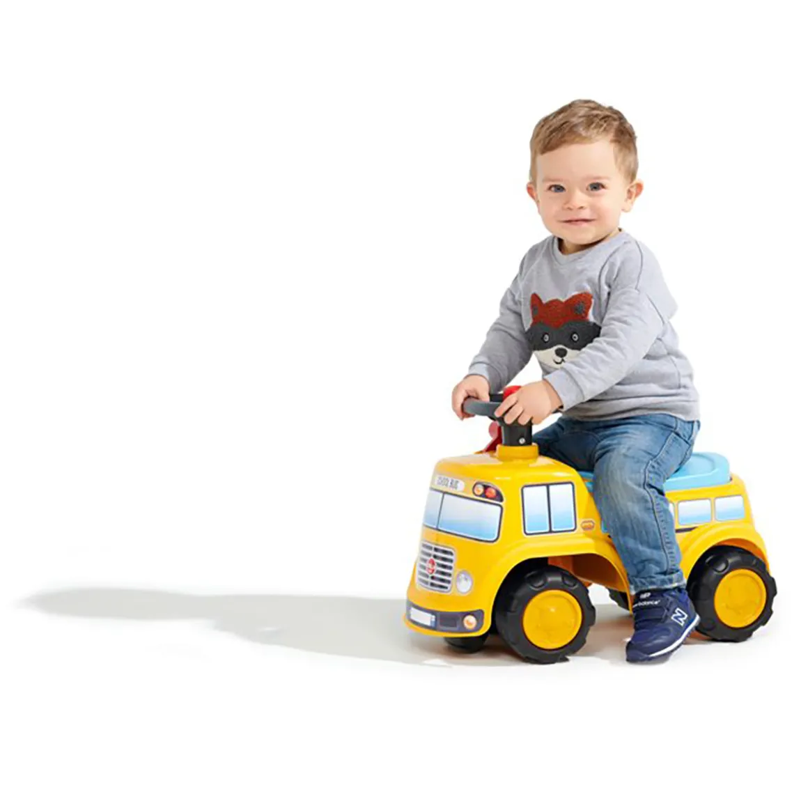 Yellow School Bus Ride-on and Push-along Toy Vehicle by Falk