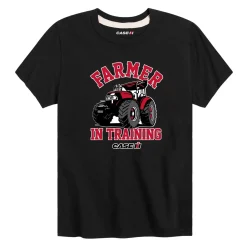 Youth Case IH Farmer in Training Black Short Sleeve T-Shirt