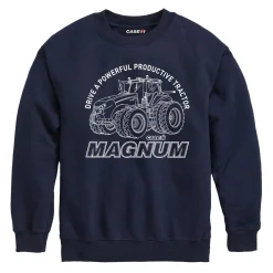 Youth Case IH Magnum Tractor Navy Blue Crew Neck Sweatshirt