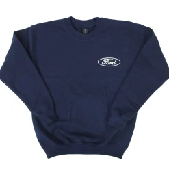 Youth Ford FW-30 with Wing Disk Navy Crew Neck Sweatshirt