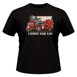 Youth IH Farmall 504 with IH 1150 Grinder-Mixer Mill Black Short Sleeve T-Shirt