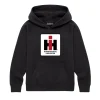 YOUTH IH Logo Black Raglan Hooded Sweatshirt