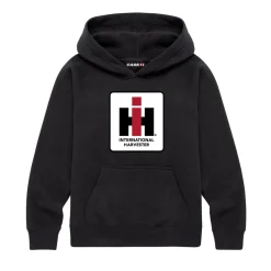 YOUTH IH Logo Black Raglan Hooded Sweatshirt