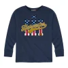 Youth International Harvester Patriotic Navy Blue Long Sleeve Shirt