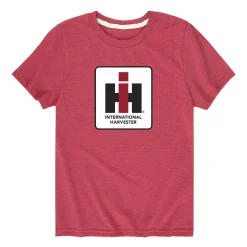 YOUTH Square "IH Logo" Heather Red Short Sleeve T-Shirt